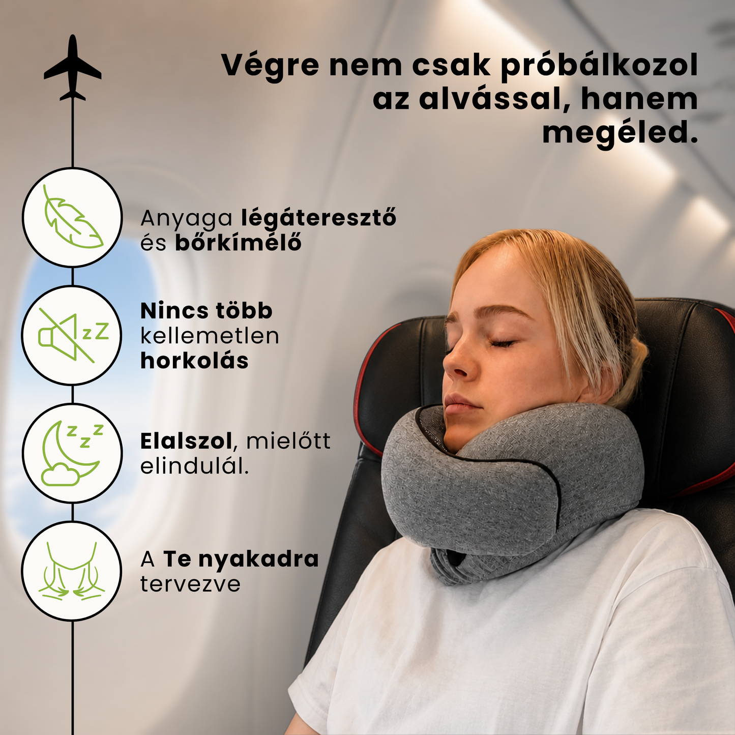 SkyHug® - Memóriahabos Nyakpárna